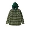 X Girl Womens Heavyweight Flannel Hooded Shirt -Air Jordan Shop 105223014004 OLV 1