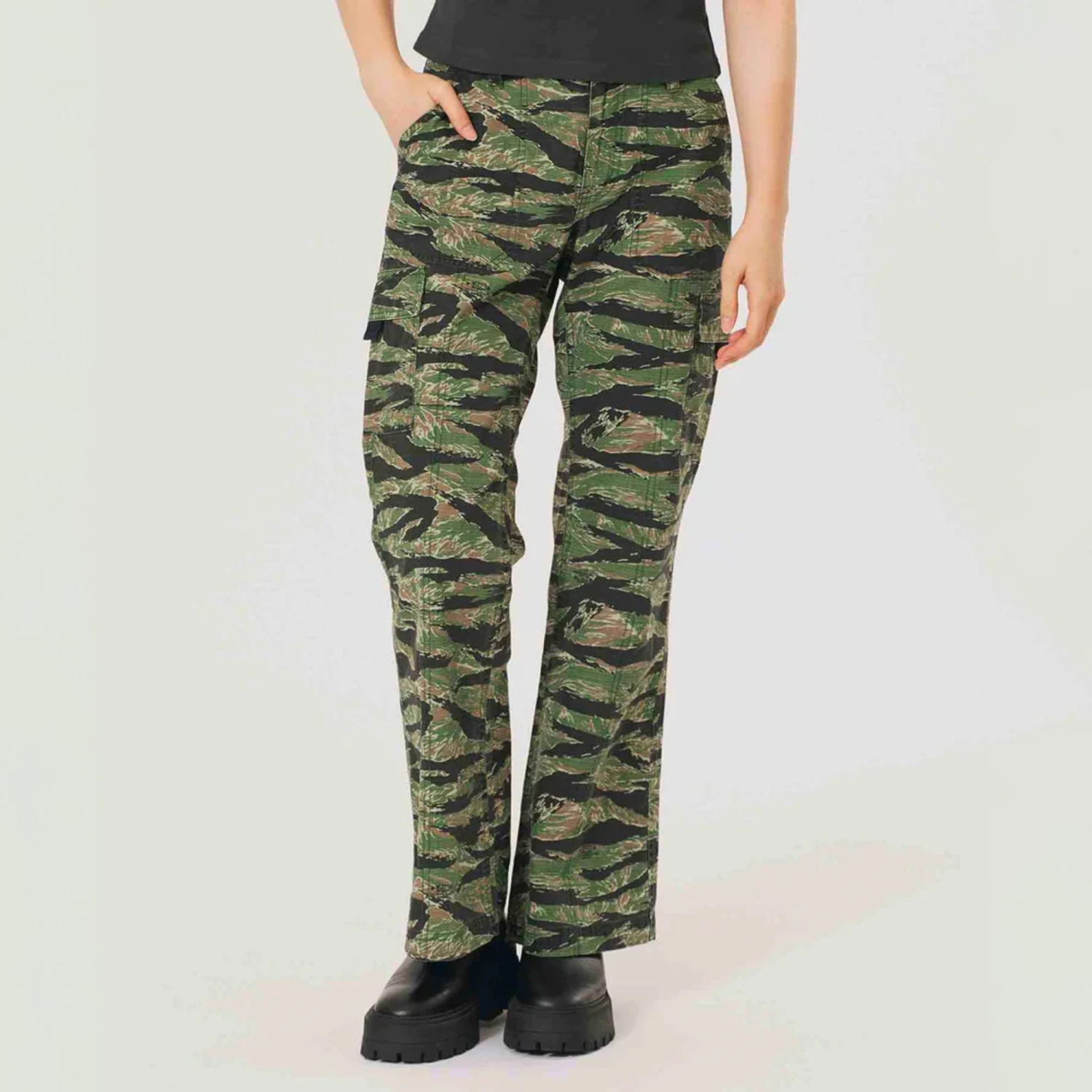X-Girl Womens Military Flare Pants 4 X-Girl Womens Military Flare Pants - Image 2