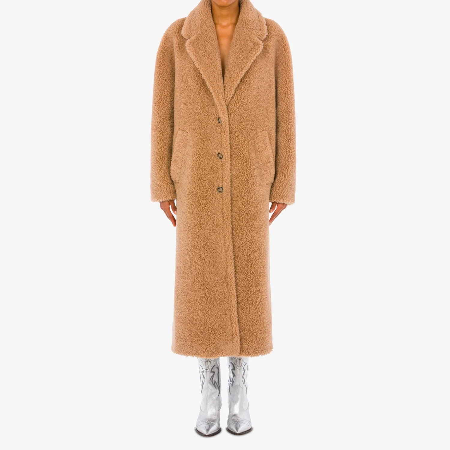 MOSCHINO MO5CH1NO JEANS Womens Long Teddy Jacket 4 MOSCHINO MO5CH1NO JEANS Womens Long Teddy Jacket - Image 2