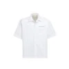 Marni Mens Poplin Logo Bowling Shirt