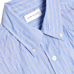 John Elliott Mens Crinkled Kimono Shirt 'Broker Stripe' -Air Jordan Shop E065F113302A 4