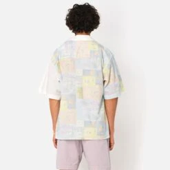 John Elliott Mens Camp Shirt 'Super Bloom Grid' -Air Jordan Shop E081F1081129A 3