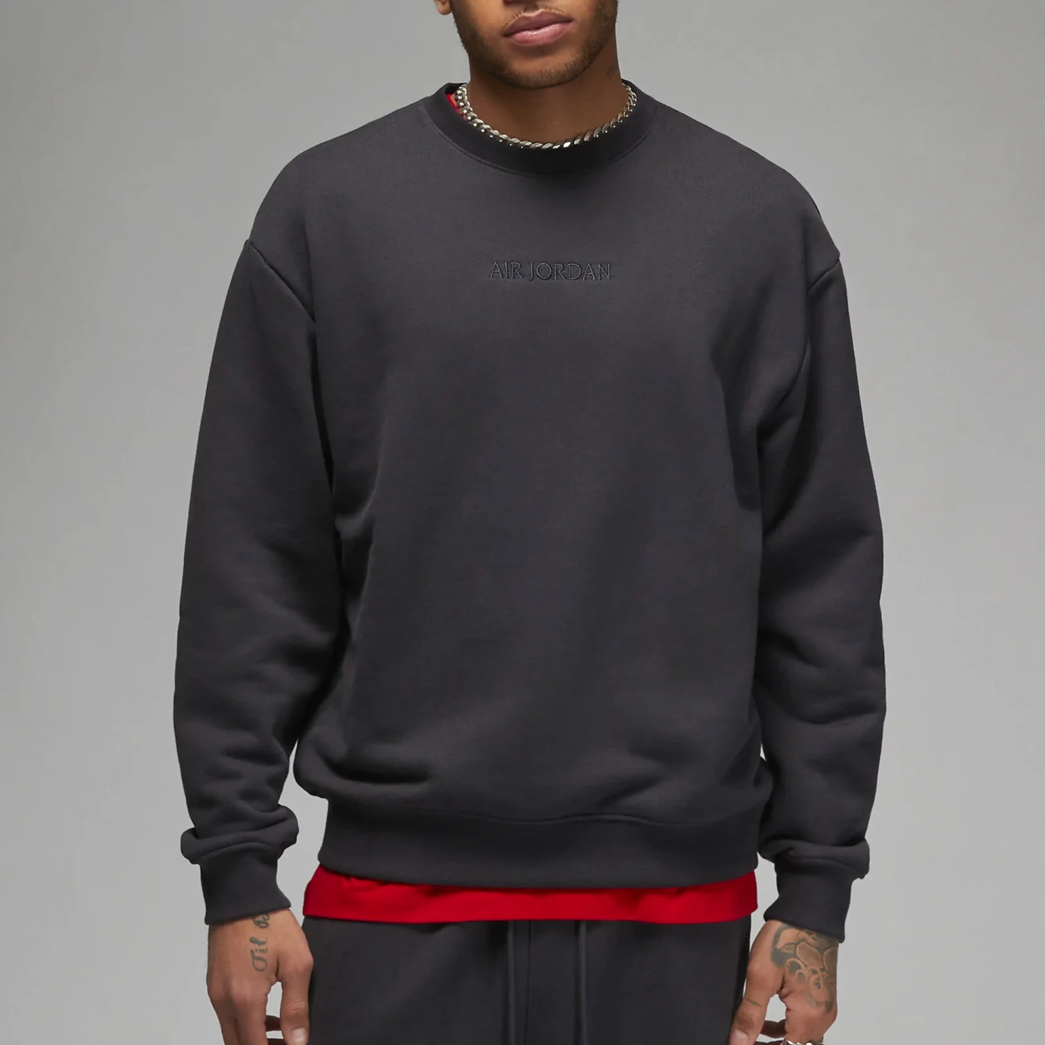 Air Jordan Mens Wordmark Fleece Crewneck 4 Air Jordan Mens Wordmark Fleece Crewneck - Image 2