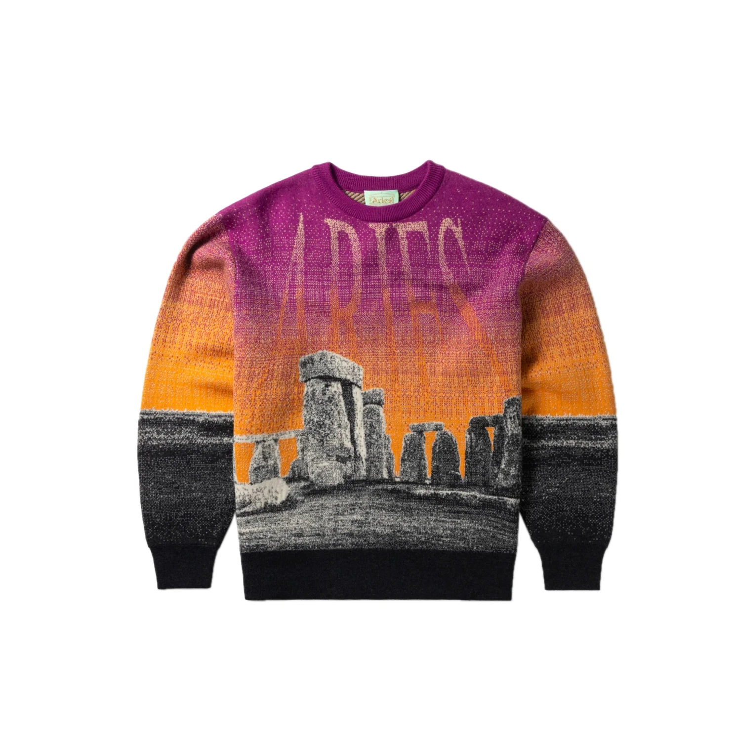 Aries Mens Henge Knit Crewneck Jumper 3 Aries Mens Henge Knit Crewneck Jumper