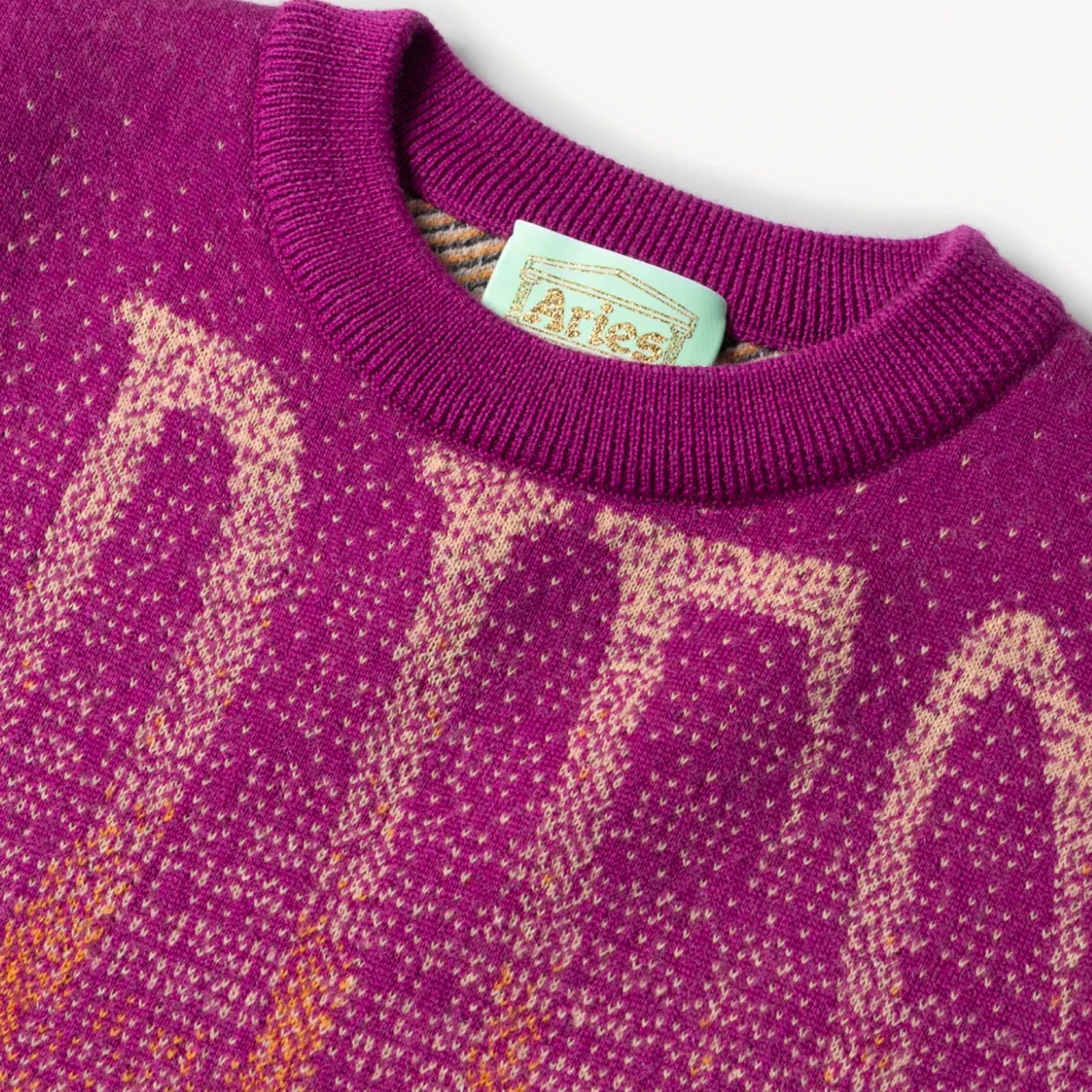 Aries Mens Henge Knit Crewneck Jumper 6 Aries Mens Henge Knit Crewneck Jumper - Image 4