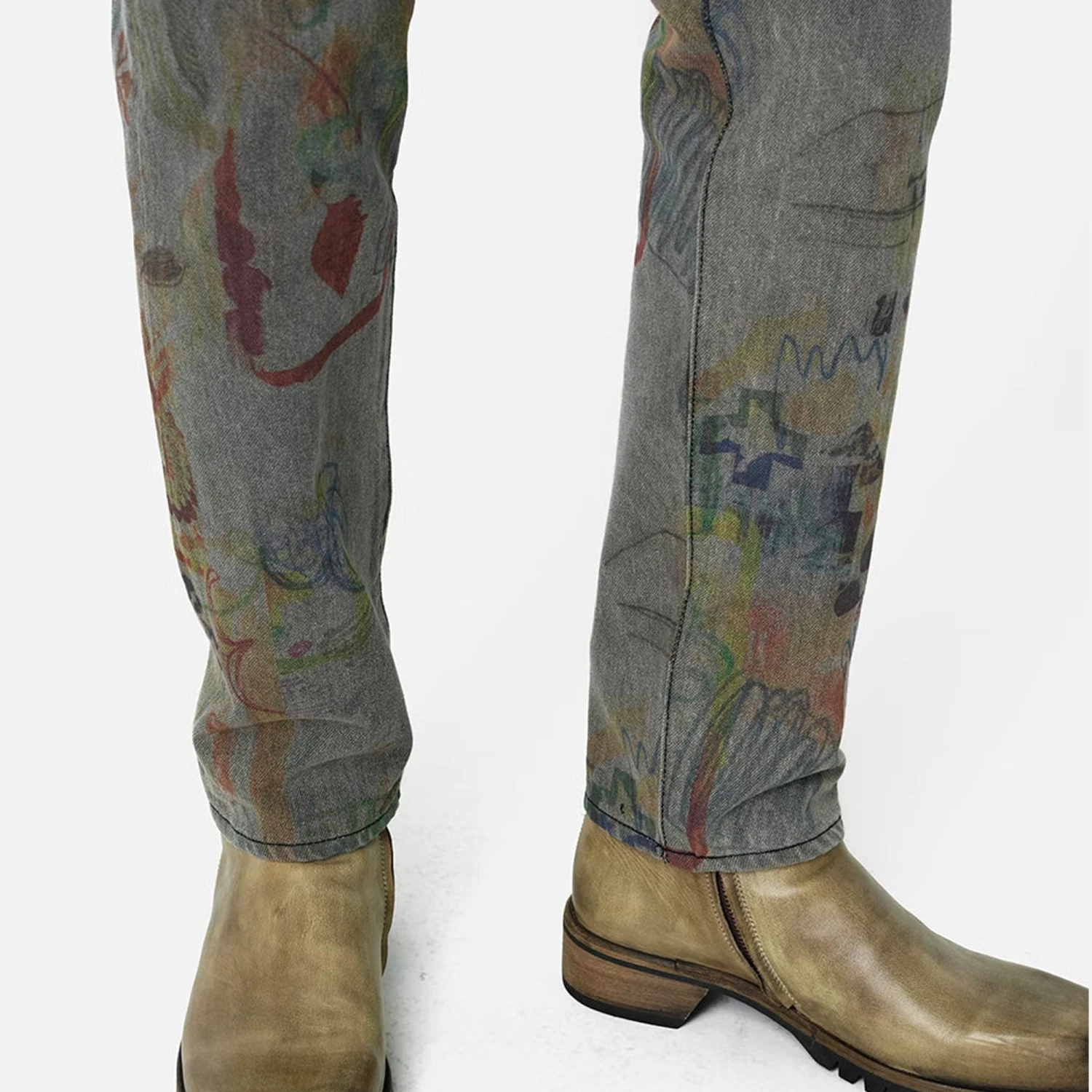 John Elliott Mens The Daze Black Scribble Pants 6 John Elliott Mens The Daze Black Scribble Pants - Image 4