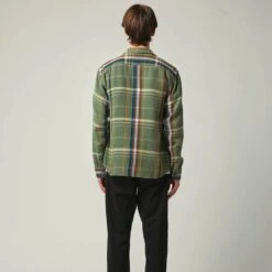 Corridor Mens Acid Plaid Cabin LS Shirt -Air Jordan Shop LS0124 ARMY 3