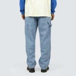 Pleasures Mens Washy Double Knee Work Pants -Air Jordan Shop P23F008 BLUE 3