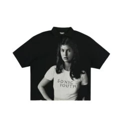 Pleasures X Sonic Youth Mens Funky Donkey Boxy Polo Shirt