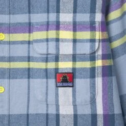 Real Bad Man Mens Flannel Shirt -Air Jordan Shop RBM12017 BLU 3