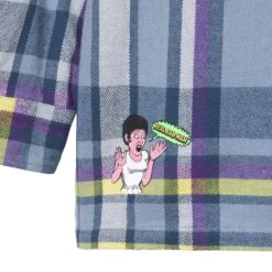 Real Bad Man Mens Flannel Shirt -Air Jordan Shop RBM12017 BLU 4