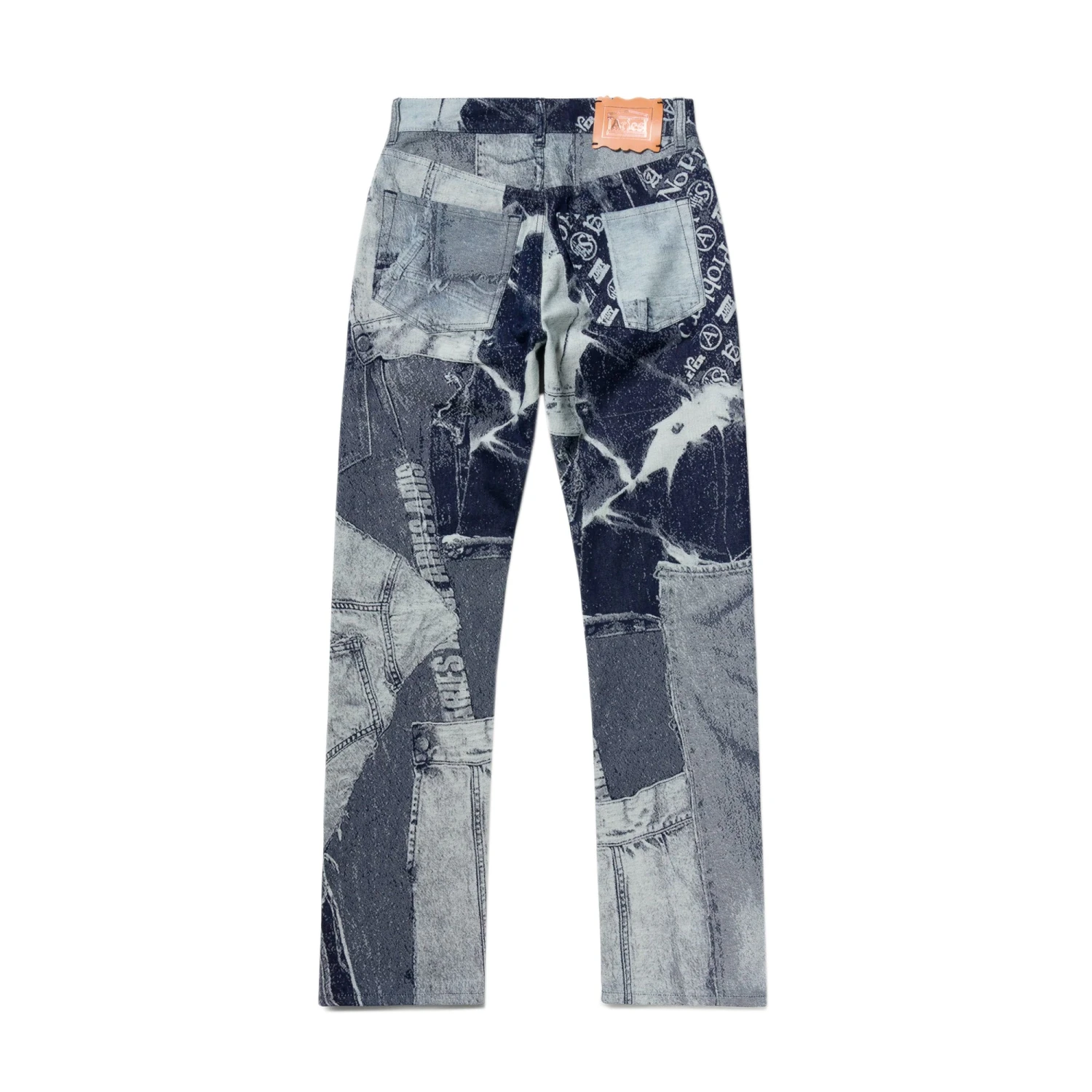 Aries Mens Jacquard Patchwork Lilly Jeans 5 Aries Mens Jacquard Patchwork Lilly Jeans - Image 3