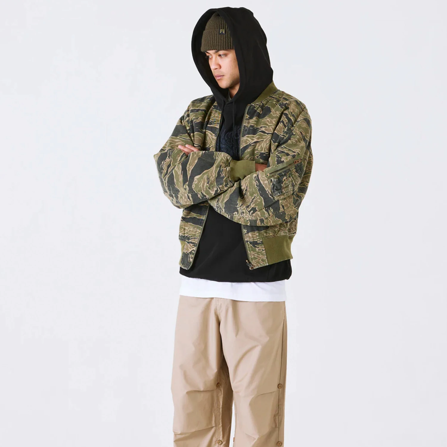 Maharishi Mens Camo Reversible Flight Jacket 4 Maharishi Mens Camo Reversible Flight Jacket - Image 2