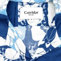 Corridor Mens Portofino SS Camp Shirt -Air Jordan Shop SS0111 BLU 4